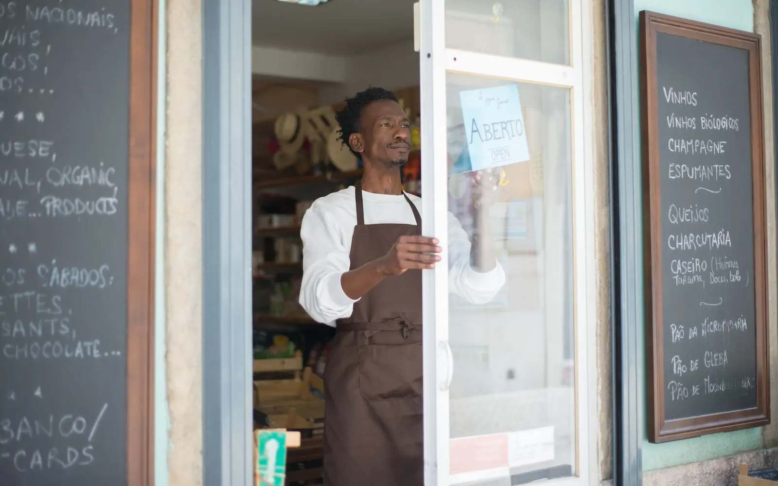 Small business owner in their storefront