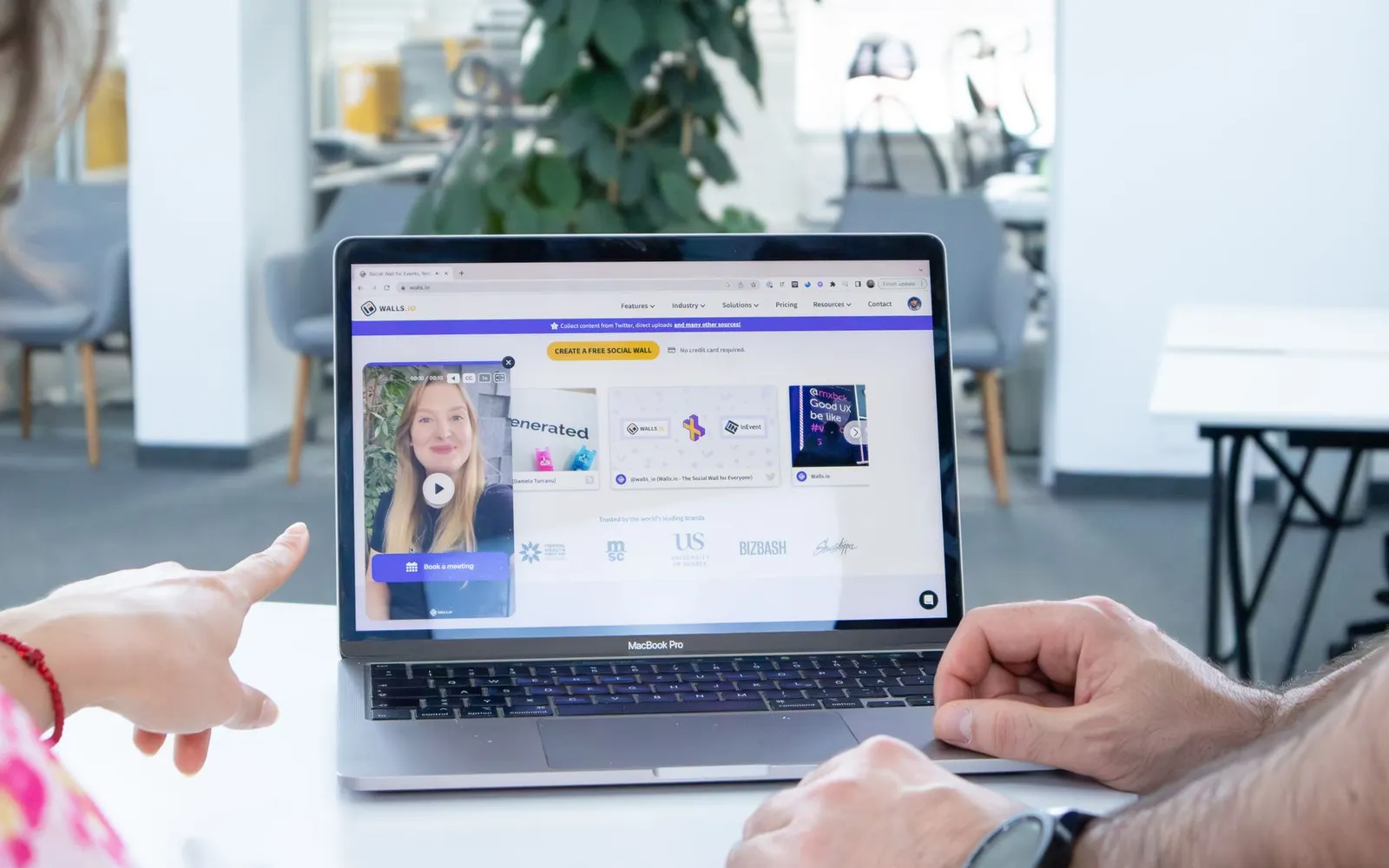 A video call on a laptop — walking through setup together on a screen share