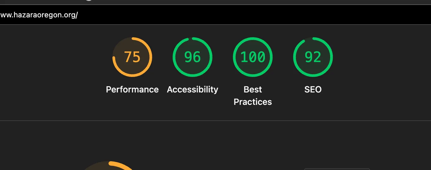 Midway Lighthouse result — LCP down to 8.9 seconds after the hero image fix