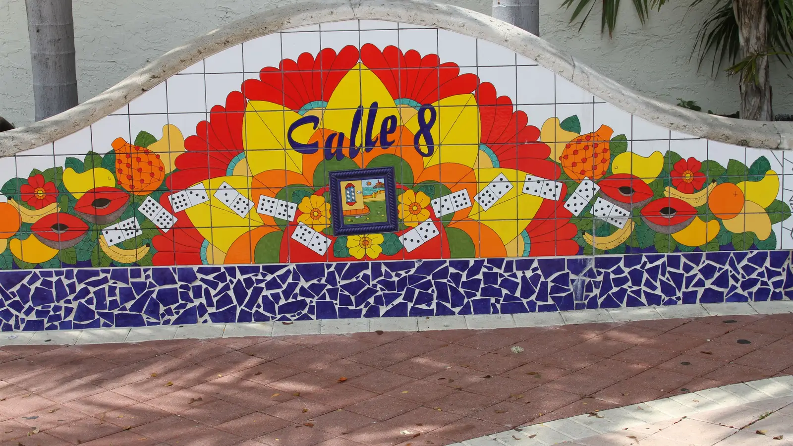Calle Ocho tile mosaic in Little Havana — the Cuban heart of greater Miami